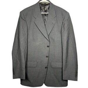 Vtg. Evan Picone‎ Wool Blazer Men's 44R 3-Button Gray Sport Coat Jacket USA